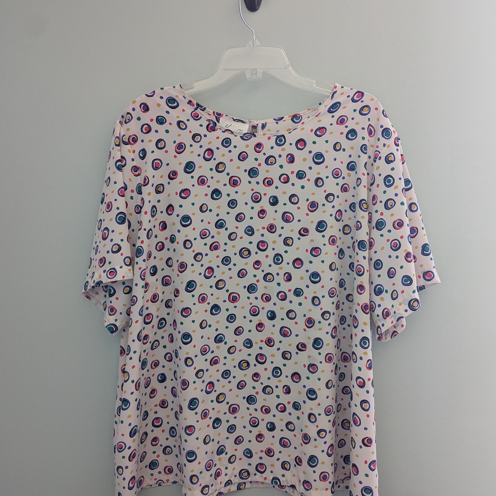 Colorful Polka Dot Blouse